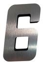 Numero Residencial Quadrado 3D Aco 6 Numeral