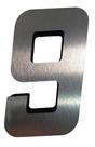Numero Residencial Quadrado 3D Aco 9 Numeral
