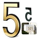 Número Residencial VONDERSO 4" Dourado Autoadesivo em ABS