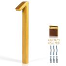 Número Residencial YIPLED 5" Dourado em Metal Resistente às Intempéries
