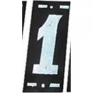 Numero Retangular Pvc Caiado 0 - Kit C/25
