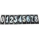 Numero Retangular Pvc Caiado 0 - Kit C/25