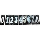 Numero Retangular Pvc Caiado 3 - Kit C/25