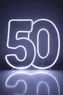 Números 50 Led Neon Branco Quente ou Frio Festa 50x25cm -