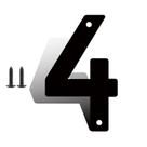 Números de casas de metal SpNo1-MS 12 cm pretos para escritório e fazenda