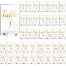 Números de mesa em acrílico dourado tuanse 1-40 com suportes de caligrafia
