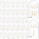 Números de Mesa Ragyzity Acrílico Dourado 10x15cm 30 Conjuntos