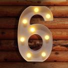 Números iluminados da Huoguo, luz de LED para iluminação noturna para decoração de parede, acende letras de casamento/festa de aniversário alimentadas por bateria luzes de números de decoração de Natal (6)
