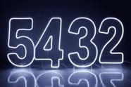 Números LED 2,3,4,5 Branco Quente ou Frio Festa 50x25cm -