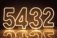Números LED 2,3,4,5 Branco Quente ou Frio Festa 50x25cm -