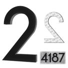 Números para casa CecilyArts 3 polegadas autoadesivos pretos