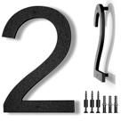 Números para casa IVERA 20 cm pretos flutuantes para área externa