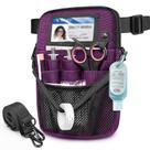 Nurse Fanny Pack SITHON, com vários compartimentos, roxa, resistente à água