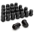 Nut Dynofit M12x1.5, liga preta, 24 peças, 3,5 cm, hexadecimal, 19 mm