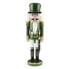 Nutcracker Clever Creations Gold King 30 cm de madeira para Natal