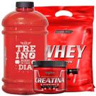Nutri Whey Protein 907g Refil Chocolate + Creatina Hardcore Reload 150g + Galão 1 litro - Integralmédica