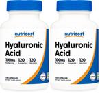 Nutricost Ácido Hialurónico 100 mg 120 Cápsulas Vegetales Pack de 2