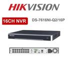 Nvr 16 Canais Poe Hikvision 4k 8mp Ds7616NI Q2 16P