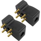 O adaptador de tomada de telefone permite 4 pinos macho para RJ11 6P2C fêmea