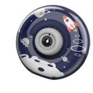 O brinquedo da máquina da bolha da filhós caçoa a câmera de sopro da bolha dos desenhos animados
