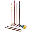 O conjunto de croquet Franklin Sports inclui 4 marretas e 4 bolas
