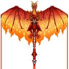 O dragão de vida colorido da Kite Mint para crianças e adultos Red Fiery
