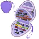O estojo porta-palhetas de guitarra para guitarra elétrica acústica comporta mais de 39 pacotes, pacote variado, organizador de palhetas de baixo, bolsa de palhetas de guitarra com bolso de malha para outros acessórios roxa