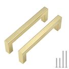 O gabinete puxa ouro escovado Goldenwarm, aço inoxidável de 10 cm