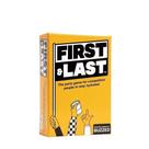 O jogo de cartas Firsts Last Diversão para adultos, adolescentes e crianças