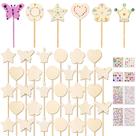 O kit Princess Fairy Wands Pllieay faz seu próprio 36 unidades de 28 cm O kit Princess Fairy Wands Pllieay faz seu próprio 36 unidades de 28 cm