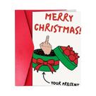 O melhor presente para amigos da família, Cartão engraçado do Natal, Cartão do Feliz Natal, 1pc