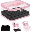 O organizador de esmaltes Beloving Clear contém 30 garrafas de PVC