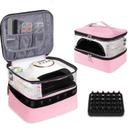 O organizador de esmaltes Beloving Double Layer contém 30 garrafas