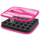 O organizador de esmaltes SUBAY contém 30 garrafas de vermelho rosa