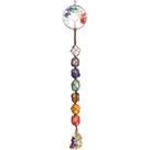 O ornamento suspenso é Stone Chakra 7, cristais curativos de 30 cm