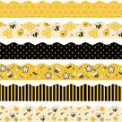 O quadro de avisos Borders VABAMNA Bee Classroom Decor 84 pés