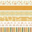 O quadro de avisos Borders VABAMNA Boho Rainbow Flower Leaf 84 pés