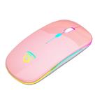 O rato sem fio Ultra-fino 2.4ghz conduziu mouses ópticos retroiluminados coloridos mudos silenciosos