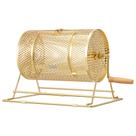 O tambor de rifa VIVOHOME banhado a latão de 28 cm x 20 cm comporta 2500 ingressos