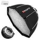 Octógono portátil Softbox AMBITFUL de 90 cm com grade em forma de favo de mel