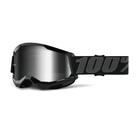 Óculos 100% Strata 2 de motocross e mountain bike pretos Óculos 100% Strata 2 de motocross e mountain bike pretos