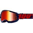 Óculos 100% Strata 2 Espelhado Azul Vermelho Motocross Off R