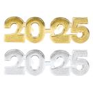 Óculos 2025 Sortido Ouro/Prata Para Festa Ano Novo Decoração Réveillon Com Glitter Cromus