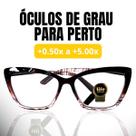 Óculos Armação Grau +0.50 Ate +5.00 Feminino Hipermetropia Gatinho Ondulado Leopardo Leitura