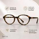Óculos Armação Grau Oval Tartaruga Retrô Vintage Acetato Miu