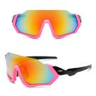 Óculos Bike Ciclismo Esportivo Preto Espelhado Proteção Uv - Rosa