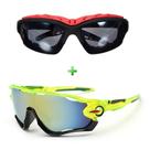 Óculos Bike Ciclismo Proteção Uv Mtb Speed Kit 2 Unidades