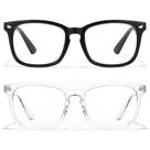 Óculos bloqueadores de luz azul Cyxus Square Frame, pacote com 2