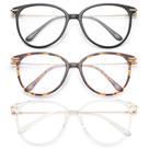Óculos bloqueadores de luz azul Gaoye Fashion Cat Eye, pacote com 3