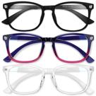 Óculos bloqueadores de luz azul Gaoye Stylish TR90 Frames, pacote com 3